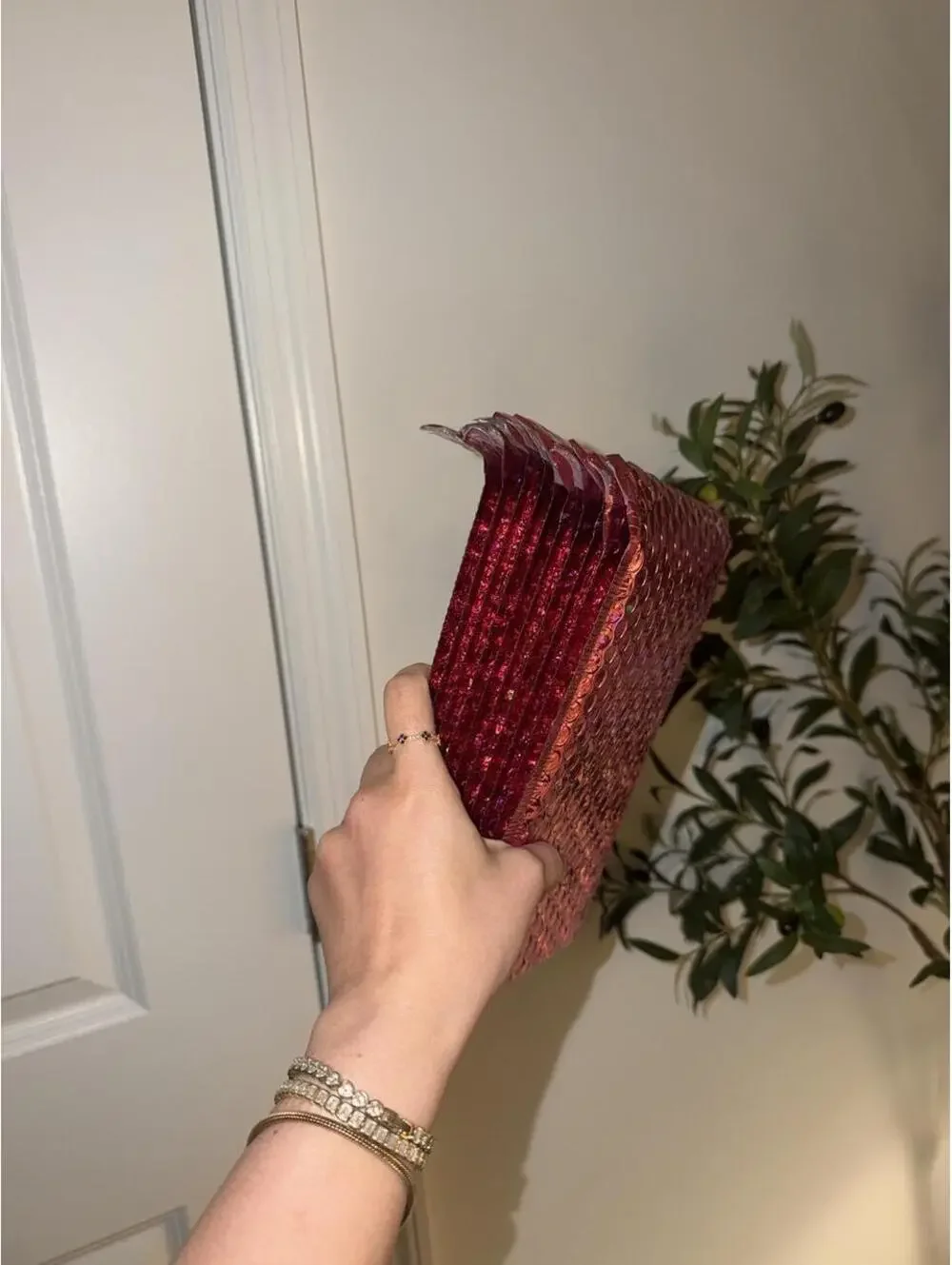 10 pink metallic bubble mailers